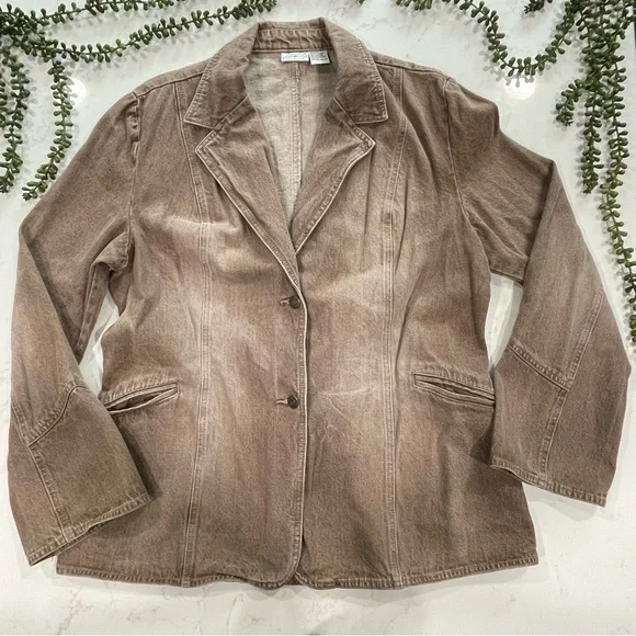 Vintage Newport News Jeanology Collection Nutmeg Denim Jean Jacket - Picture 1 of 8